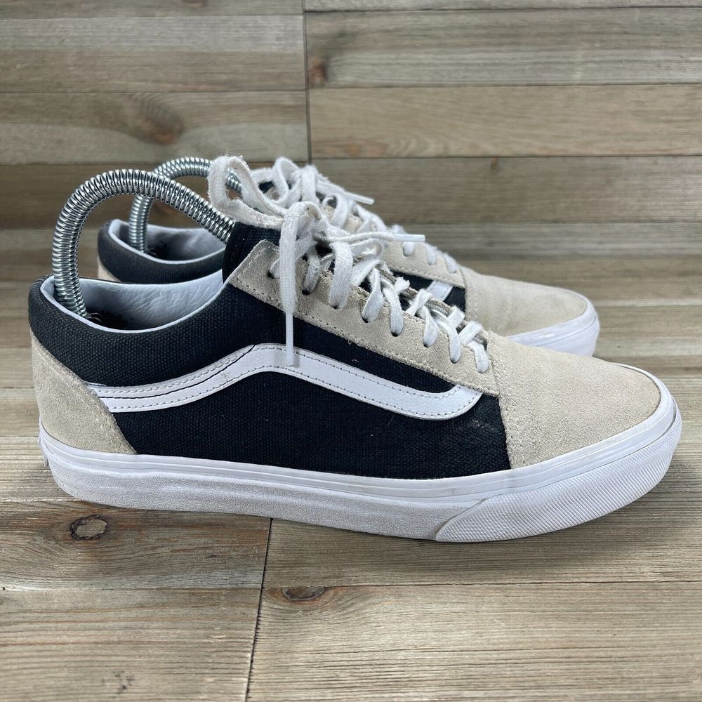 Vans Unisex Off The Wall 721278 Black Beige Shoes Sneakers Mens 7 Womens 8.5